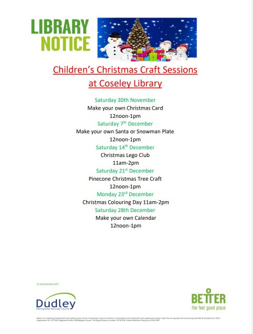 Coseley Library - Children's Christmas Craft Sessions